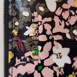 NEW Ted Baker Ditsy Floral Leather Zip Around Wallet, MSRP: $135